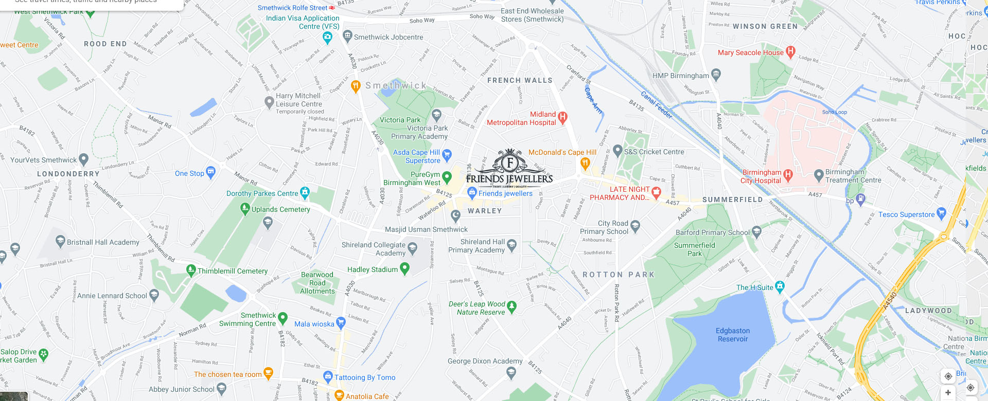 Friends Jewellers Map